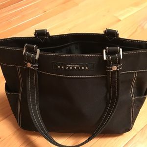 Kenneth Cole Reaction black canvas tote