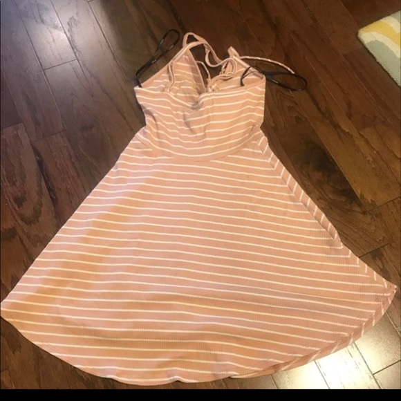 Beige striped spaghetti strap dress (forever 21) - Picture 2 of 3