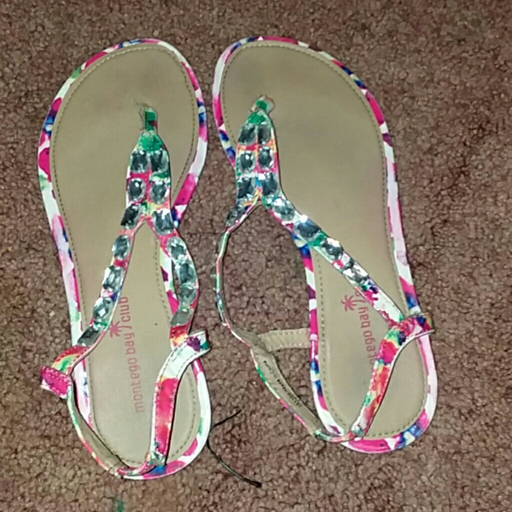 Multi -colored sandals