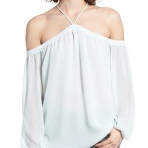Wayf 'liberty' cold shoulder halter top NWOT