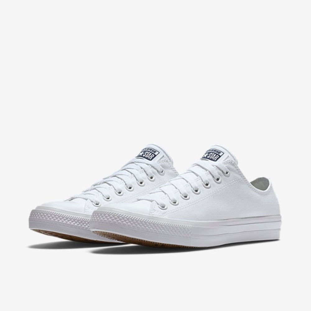 All White CONVERSE CHUCK II LOW TOP