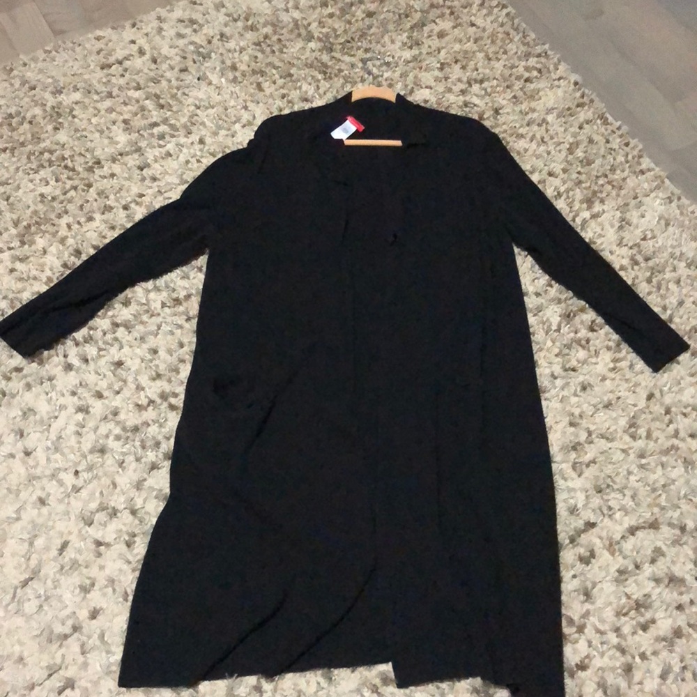 Black long heavy cardigan