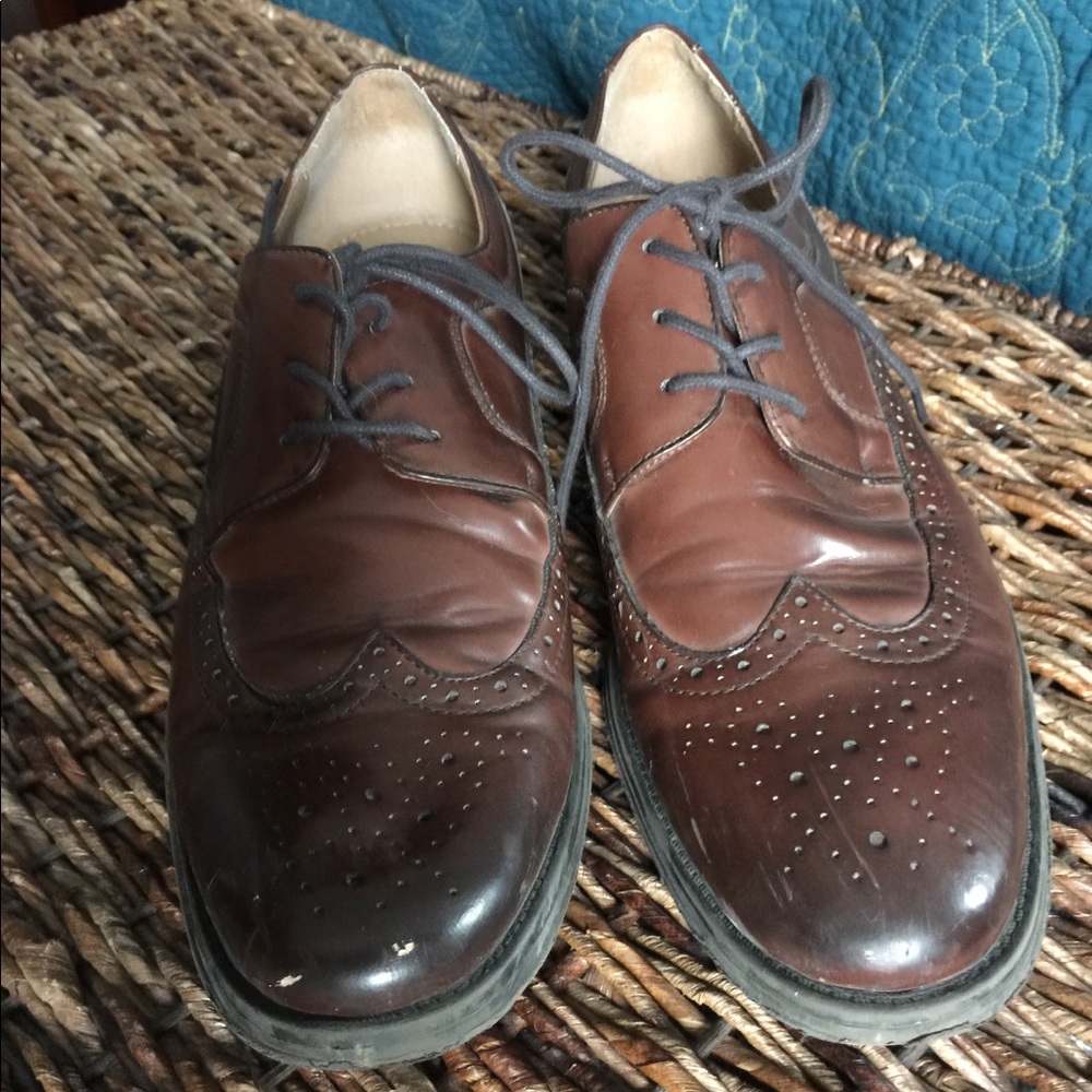 Brown Leather Wingtip Shoes