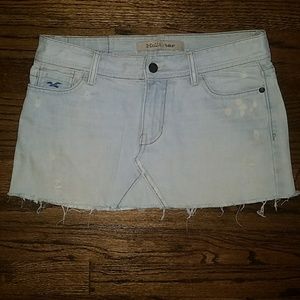 Hollister Distressed Denim Skirt