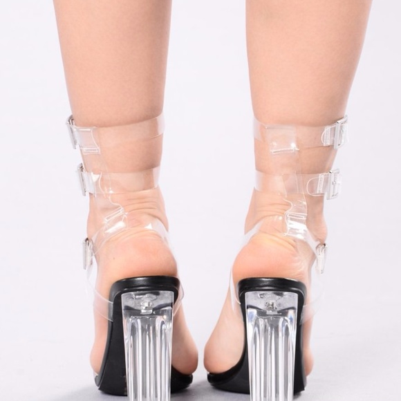 4"Heels Black/Clear Sabrina -1Lucite - Picture 3 of 6