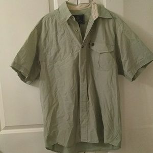 Men Green Beretta Short Sleeve Shirt Sz M
