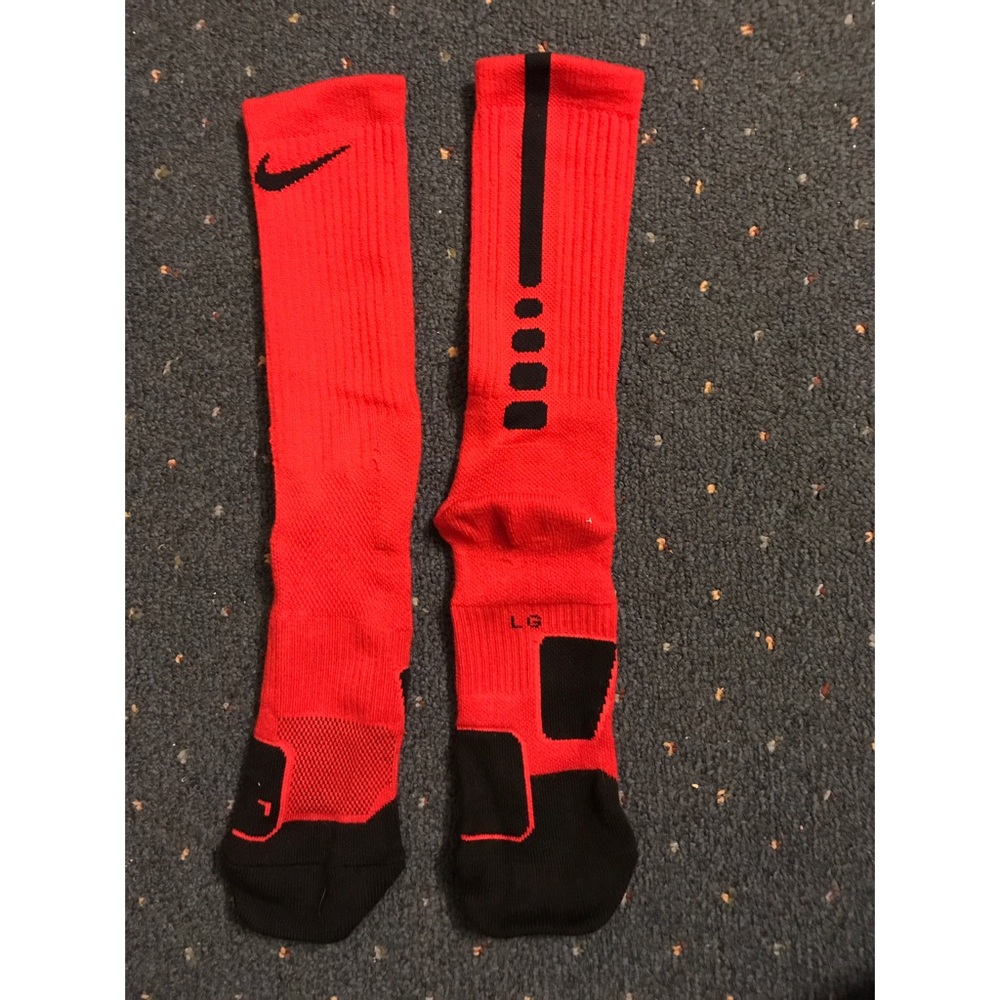Red & Black Nike Socks