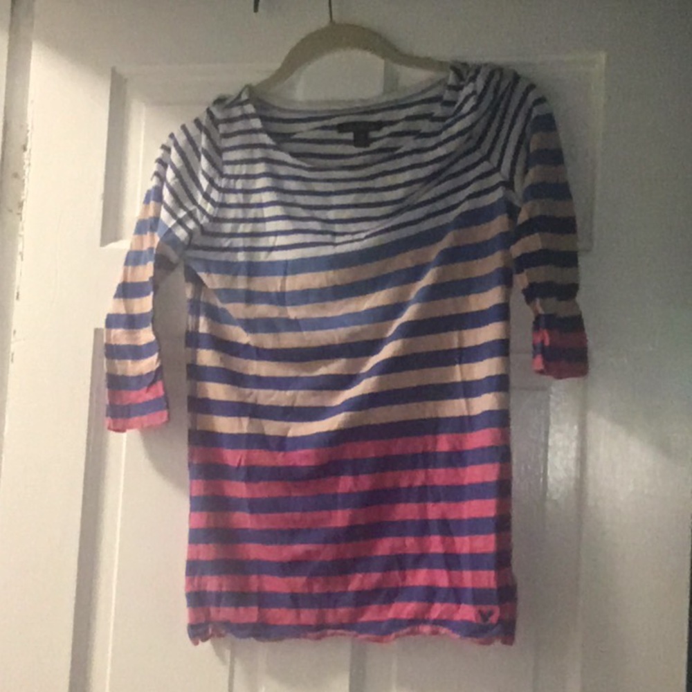 3/4 stripped shirt