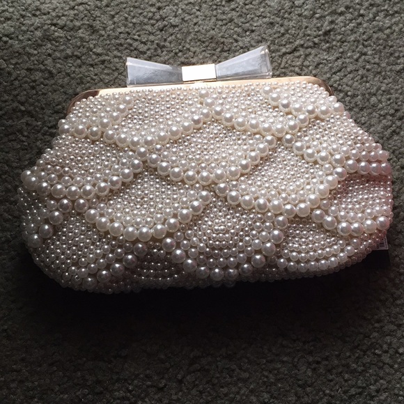 Handbags - Pearl evening purse/clutch