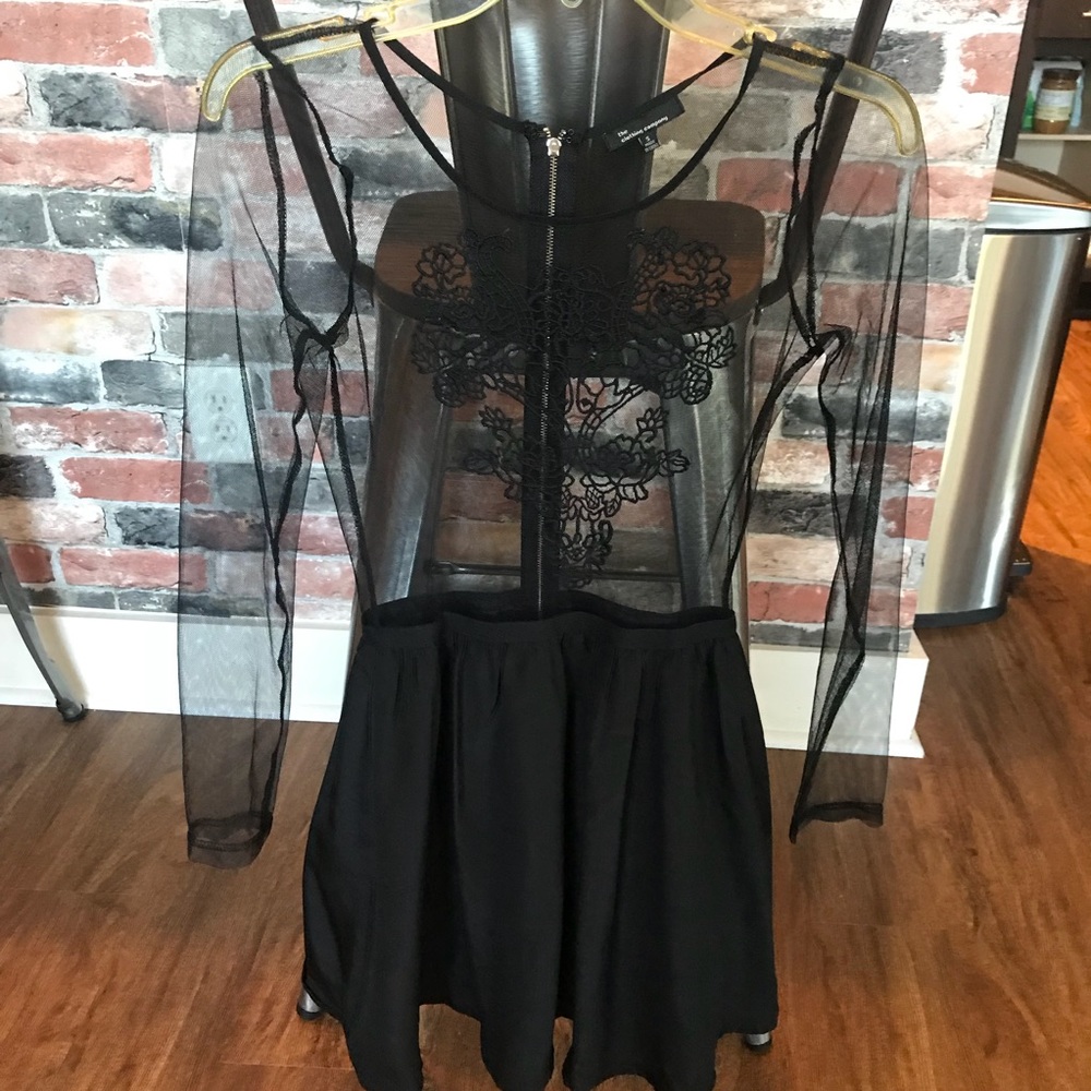 Black mesh dress