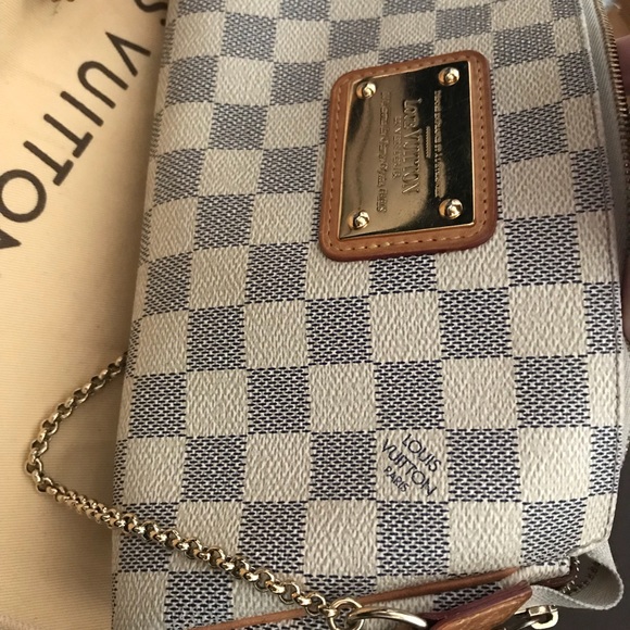 SOLD! Louis Vuitton Eva Clutch Damier Azur - Picture 7 of 8