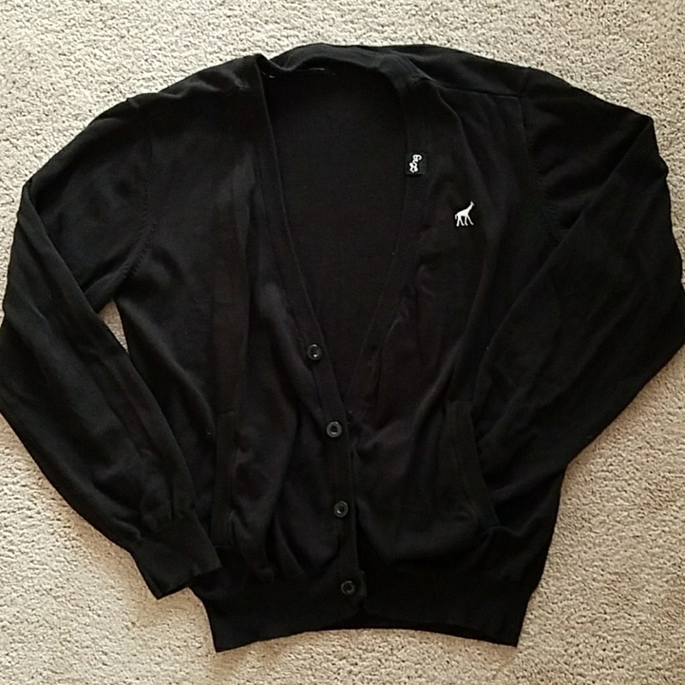 LRG Mens large black cardigan