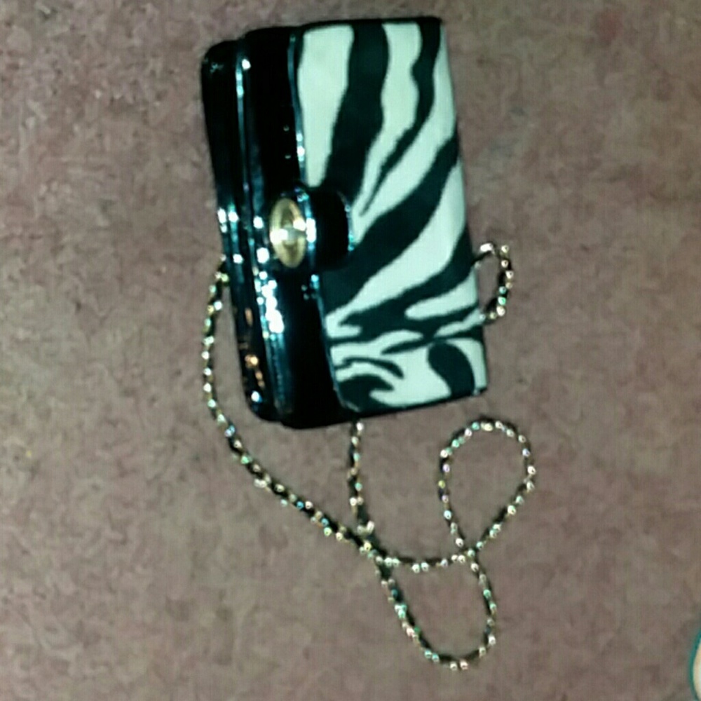 Zebra print purse