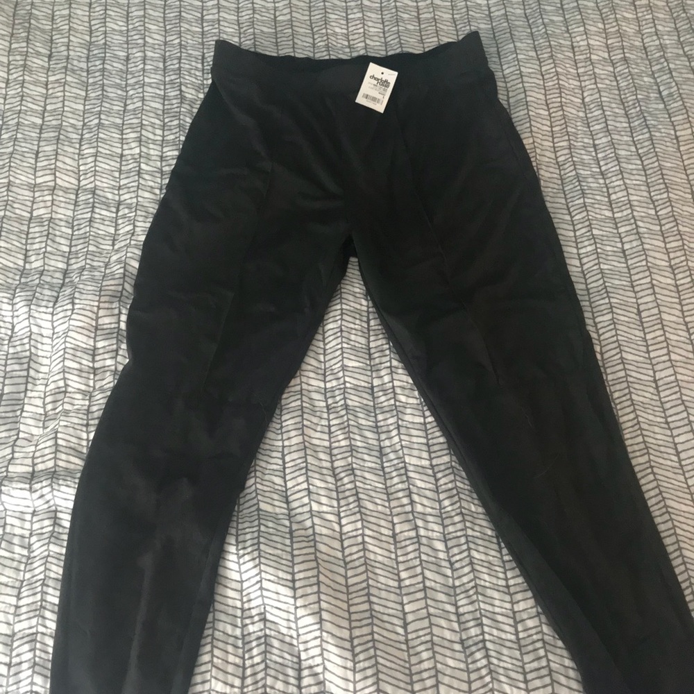 Charlotte Russe Black Suede Legging