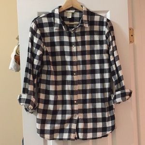 Black and white checked flannel
