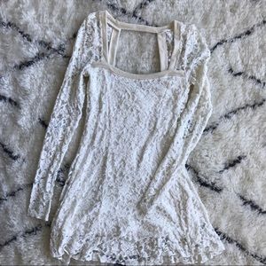 Free People Lace and Velvet Dress