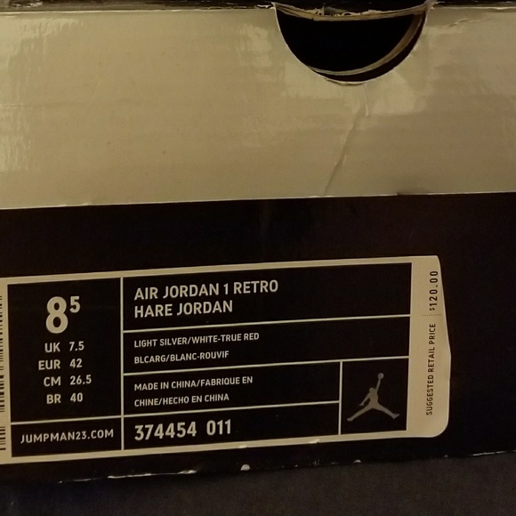 🔥AIR JORDAN 1 RETRO HARE!!!…… OG!!!!!🔥 - Picture 6 of 7