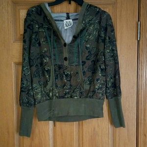 Miss Me cropped hoodie Large