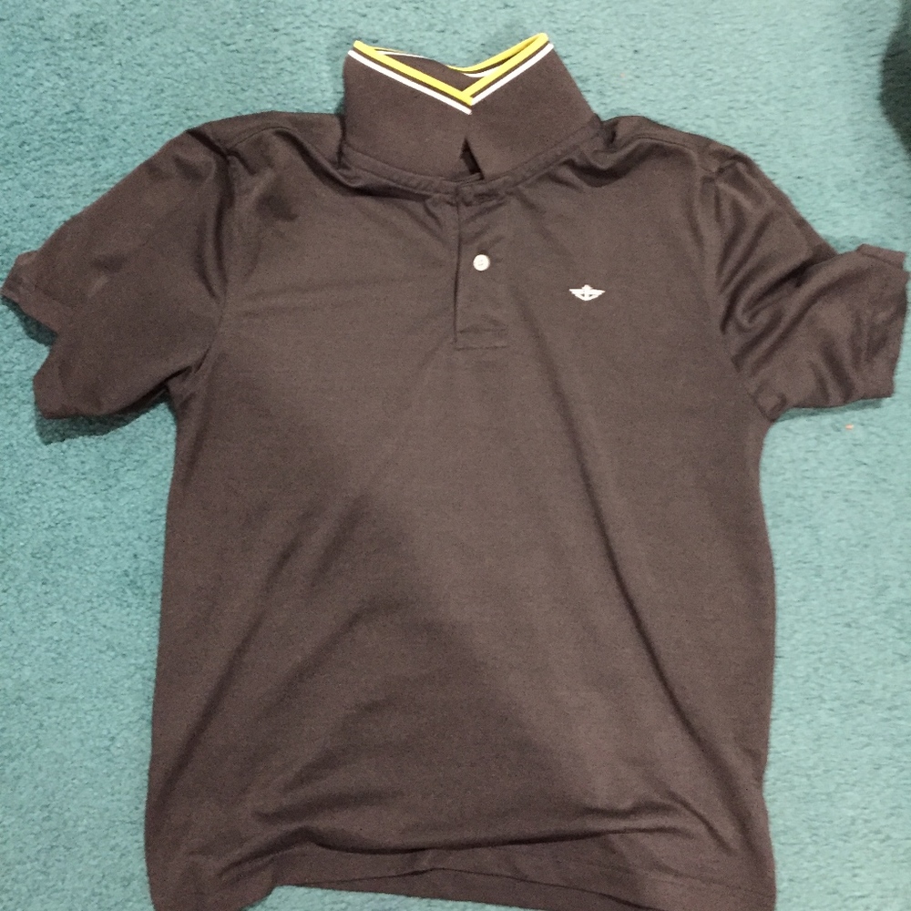 Yellow Collar Grey Polo
