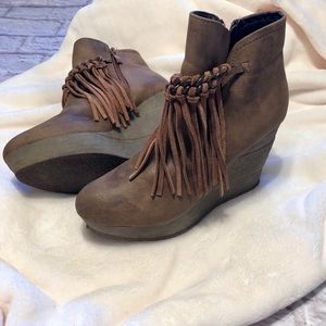 Sbicca Booties with Fringe