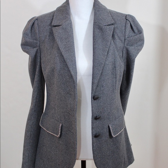 BKE Gray Wool Blend Coat - Picture 4 of 8