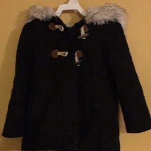Toddler jacket with fur hood