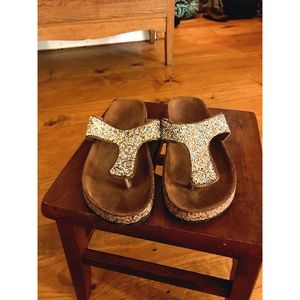 Maurice's Sparkle stoned sandals