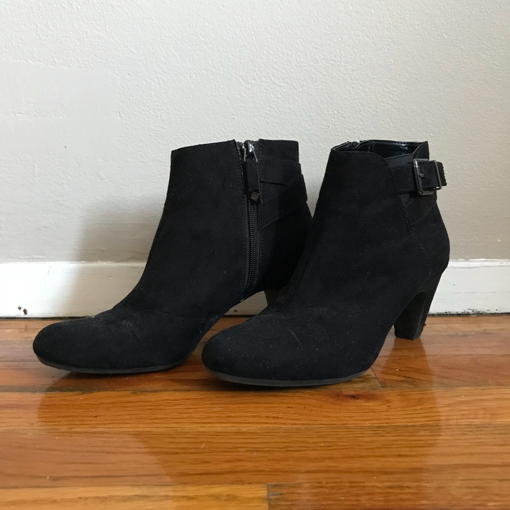 Sam & Libby Black Suede Ankle Boots