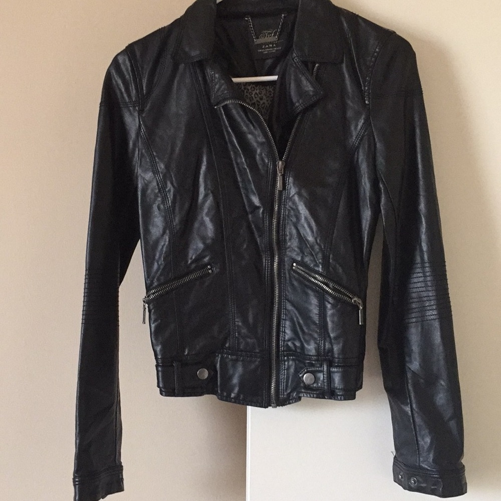 Zara faux leather jacket