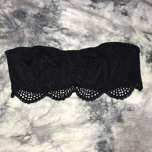 Victoria’s Secret lacy black strapless bralette