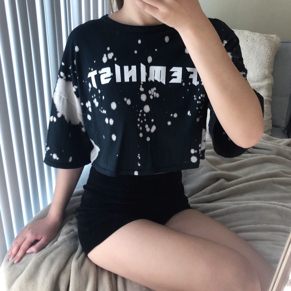 Feminist Oversized Crop Top