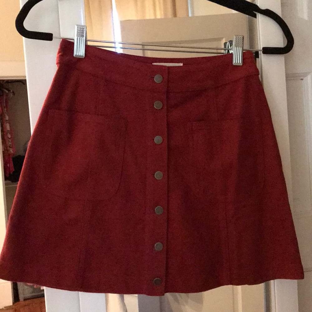 Suede skirt