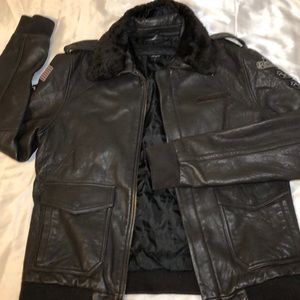 True Religion Lamb Skin Leather jacket men’s