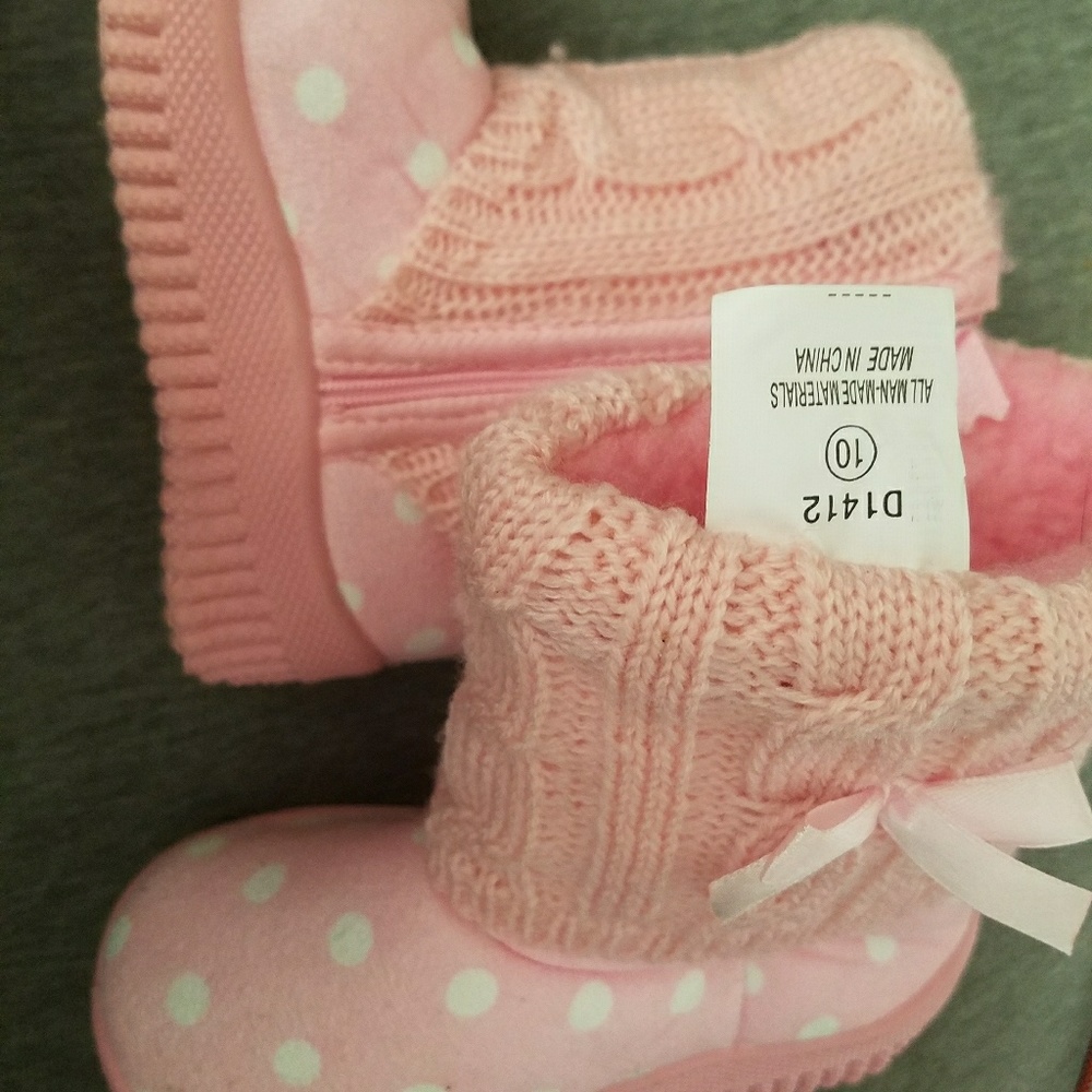 new pink toddler warm boots