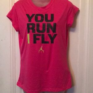 Air Jordan Fuschia Shirt Junior Size XL Dri Fit