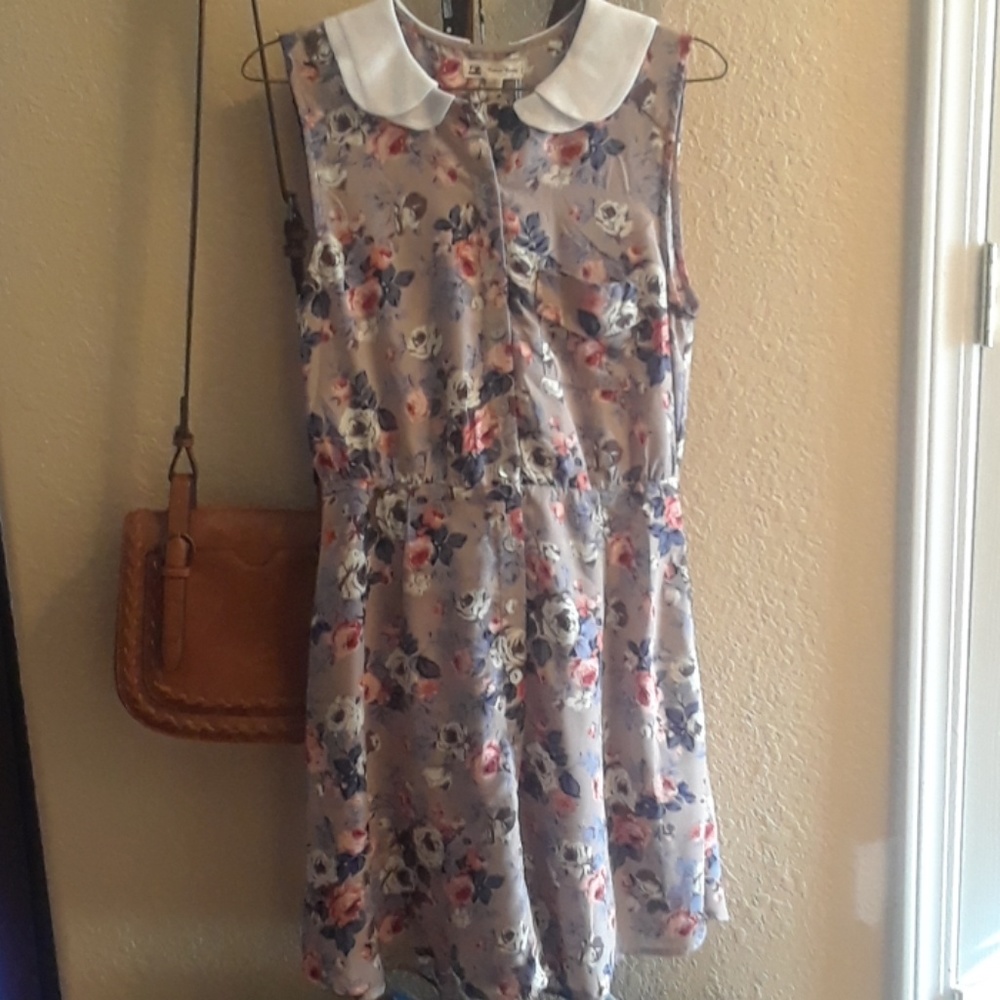 Modcloth cotton candy peter pan floral dress small