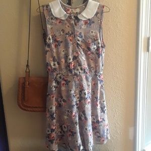 Modcloth cotton candy peter pan floral dress small