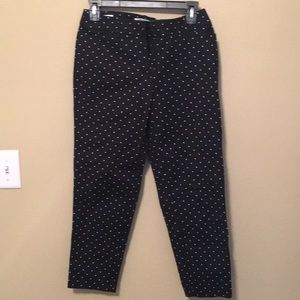 Polka dot ponte pants women size 4 petite