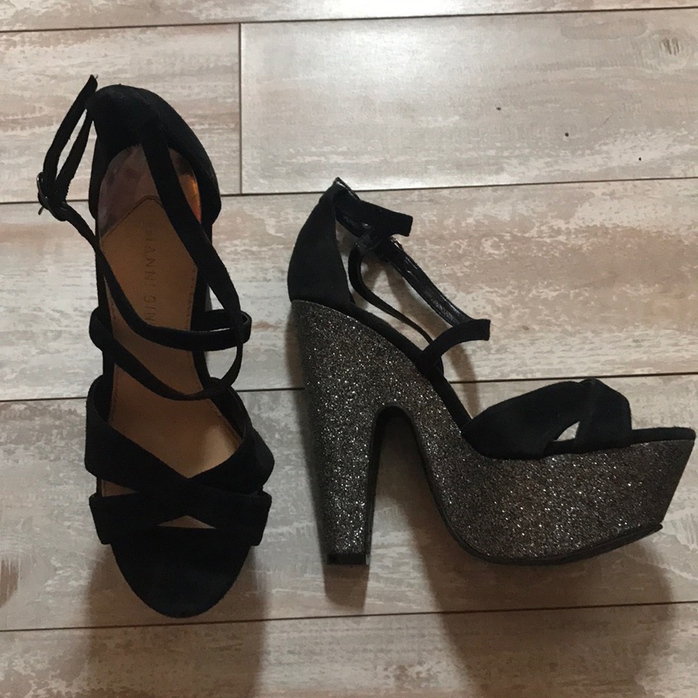 Black high heel/platforms