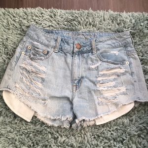 American Eagle distressed shorts