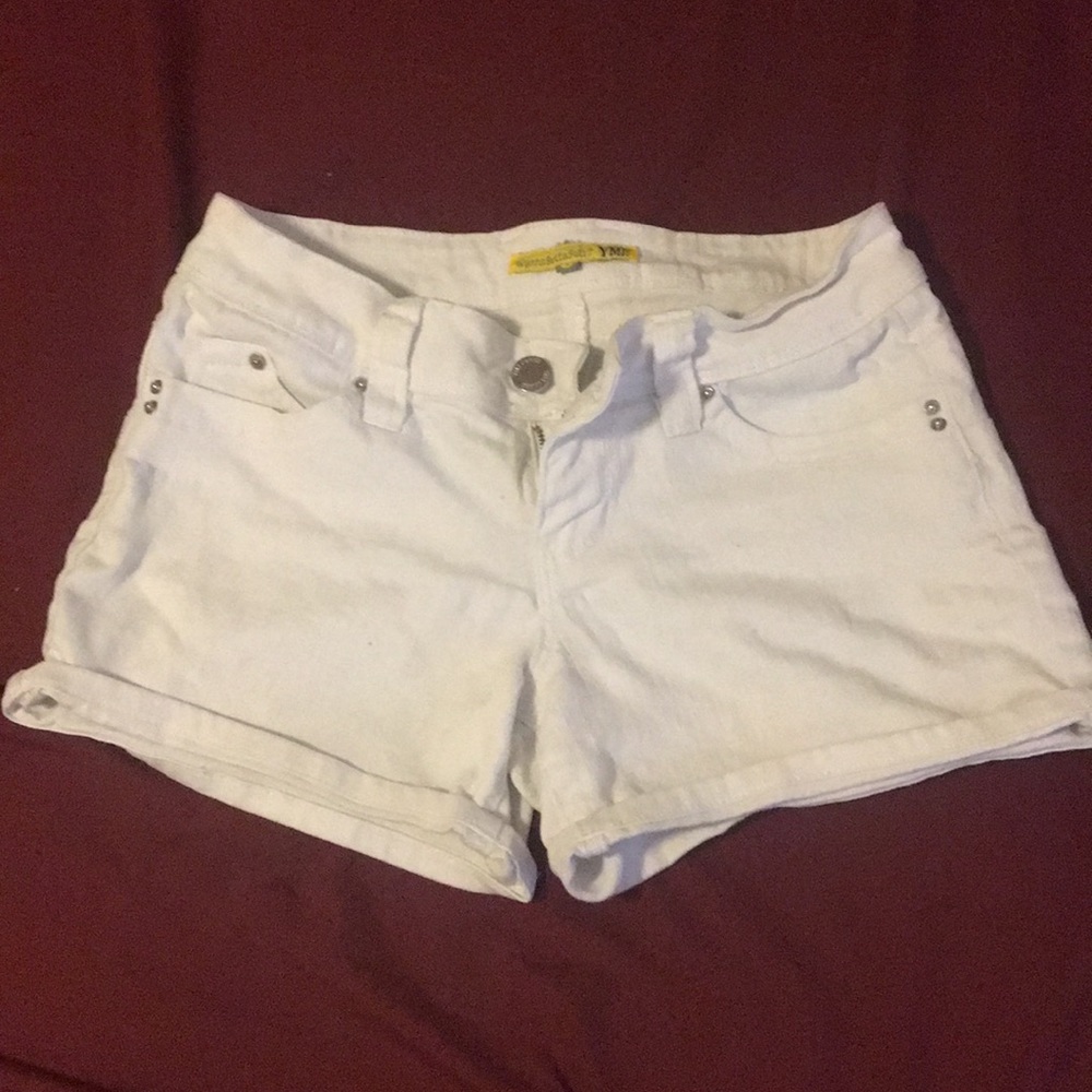 White Jean shorts size 3