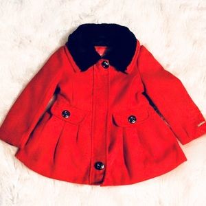 London Fog Faux Wool Jacket with Faux Fur Collar