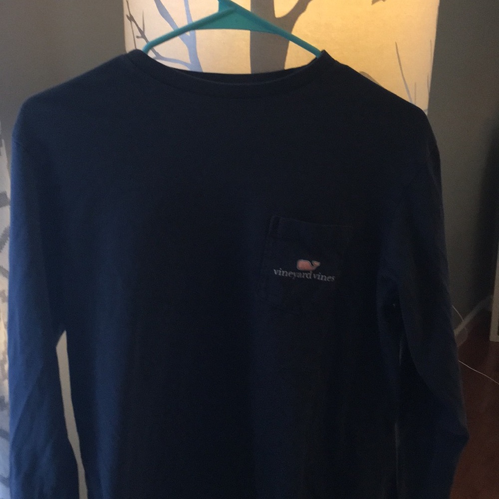 navy vineyard vines long sleeve shirt
