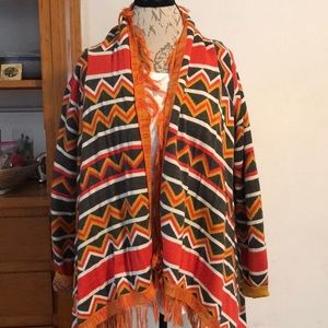 Funky cardigan for apres ski with jeans and boots