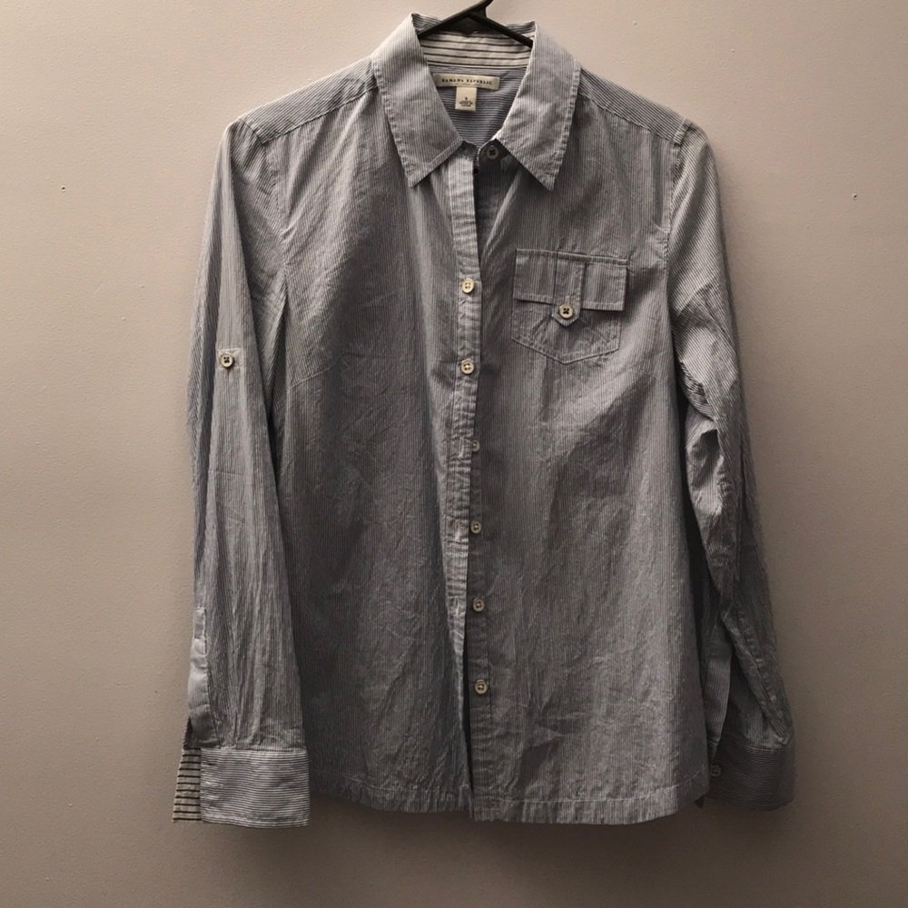 Banana Republic button down cotton and silk.
