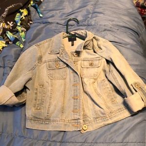 Cute half jean jacket