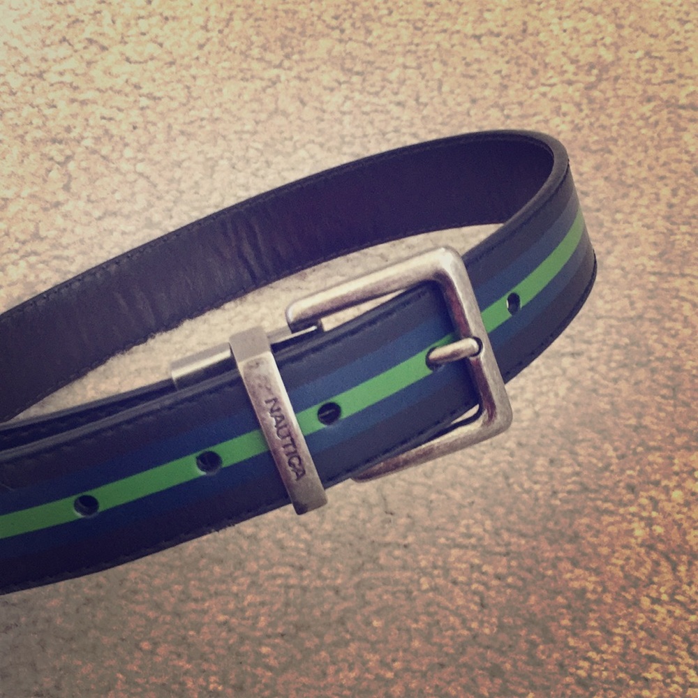 Preppy Nautica striped belt