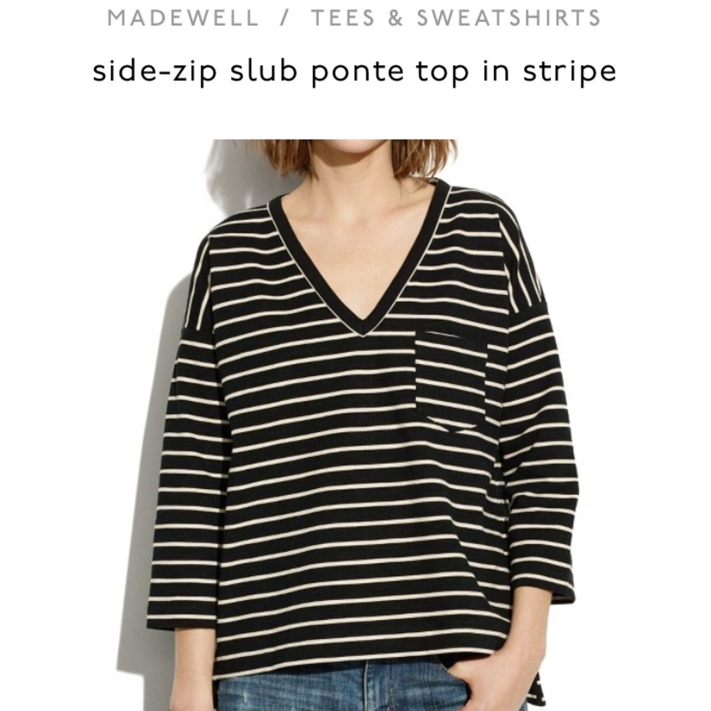 Madewell ponte striped sweater
