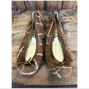 London Sole Calf hair ballet flats