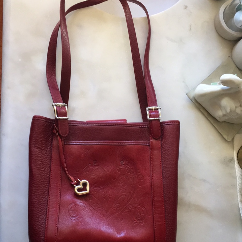 Genuine Leather, burgundy handbag. Brighton brand